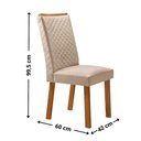 Ver imagem 4 de Conjunto Jantar Isadora 4 Lugares MDF Cadeiras Lira Veludo Off White 120cm Moderna