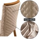Ver imagem 7 de Conjunto Jantar Isadora 4 Lugares MDF Cadeiras Lira Veludo Off White 120cm Moderna