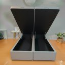Ver imagem 4 de Cama Box Baú Casal Bipartido 69 Diversas Cores (138x188x42) - Corino Cinza