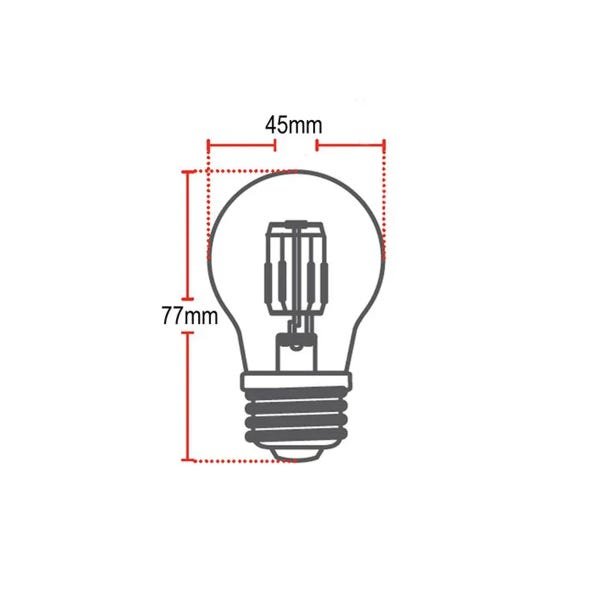 Lâmpada Led G45 Bolinha Retrô Âmbar 2w Bivolt Luz Amarela Av - 4