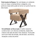 Ver imagem 7 de Kit Poltrona e Puff Decorativa Dunas Estilo Industrial:bouclé Bege