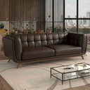Ver imagem 2 de Sofa Living 2 Lugares Bellare 180 cm Pes Madeira Courino Tcs 721 Moll