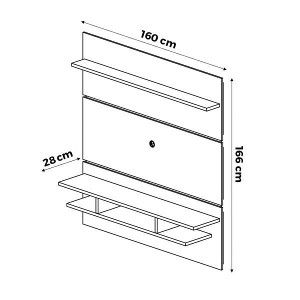 Painel Tuke para TV até 60 Polegadas com 1 Nicho Nature - 4