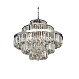 Lustre de Cristal Dijon 12 Lâmpadas Bella Iluminação - 1