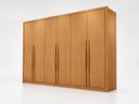 Ver imagem 3 de Guarda-Roupa Casal 6 Portas e 6 Gavetas 100% MDF Reno 276,2x236,4cm Marrom/Cinamomo