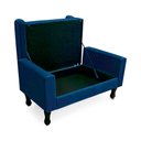 Ver imagem 4 de Kit Cabeceira Geovana + Calçadeira Baú Felix Solteiro 100cm Suede - Ecotec Decor:Azul Marinho