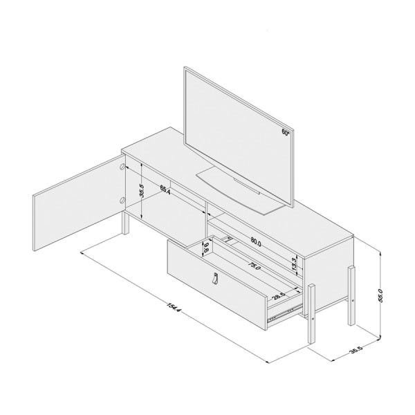 Rack Dazzi com 1 Gaveta Branco - 6