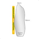 Ver imagem 3 de Espelho Decorativo Orgânico 150x50cm com Suporte para Banheiro Sala Escritório Flame