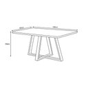 Ver imagem 2 de Mesa De Jantar Petra 180X90 Linha Blend Tampo Grafite Base Em Madeira Maciça - Cor: Cinza