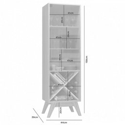 Cristaleira 1 Porta Graça Candian Jcm Móveis - 3