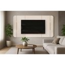 Ver imagem 1 de Painel Quarto P/ Tv até 75 Pol Areta 218x132cm Off White - Dj Móveis