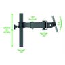 Suporte Mesa Triarticulado com Inclinação para Dois Monitores - 2