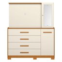 Ver imagem 6 de Kit Guarda Roupa Casal Doble 6 Portas com Cômoda Ilhabela 4 Gavetas MDP Cinamomo Off White