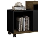 Ver imagem 2 de Rack Measo para TV até 52 Polegadas com 2 Portas Madeira Rústica/Preto Fosco Ool