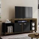 Ver imagem 7 de Rack Measo para TV até 52 Polegadas com 2 Portas Madeira Rústica/Preto Fosco Ool