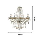 Ver imagem 3 de Lustre de Vidro Anjou 8 Braços Bella Iluminação