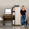 Mesa para Computador com Armário 1 Porta 1 Gaveta Office Valdemóveis - Ipe/Off White - 2