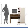 Mesa para Computador com Armário 1 Porta 1 Gaveta Office Valdemóveis - Ipe/Off White - 8