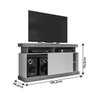 Rack Mondeluz para TV até 55 Polegadas com 1 Porta Jatobá Dst - 5