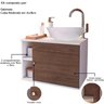 Conjunto Gabinete para Banheiro Completo com Cuba Itália - 5