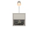 Ver imagem 1 de Mesa de Cabeceira Suspensa com 1 Gaveta e 1 Nicho 100% Mdf Plancasa:off White