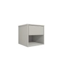 Ver imagem 3 de Mesa de Cabeceira Suspensa com 1 Gaveta e 1 Nicho 100% Mdf Plancasa:off White