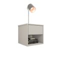 Ver imagem 5 de Mesa de Cabeceira Suspensa com 1 Gaveta e 1 Nicho 100% Mdf Plancasa:off White