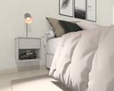 Ver imagem 2 de Mesa de Cabeceira Suspensa com 1 Gaveta e 1 Nicho 100% Mdf Plancasa:off White