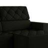 Sofá Vert 3 Lugares (L: 2,15M) Retrátil e Reclinável Suede Liso Preto - 4