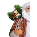 Ver imagem 2 de Papai Noel Sc Pres C-colete Xadrez Vm-vd 60cm Magizi