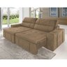 Sofá Barreto Retrátil 2,54M Suede Pena Bege Dst - 8