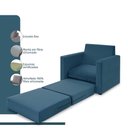 Ver imagem 3 de Poltrona Simi 2 em 1 Poltrona Cama Azul Estofama