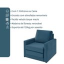 Ver imagem 4 de Poltrona Simi 2 em 1 Poltrona Cama Azul Estofama