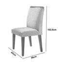 Ver imagem 4 de Sala De Jantar Mesa 120cm Mdf Vidro Canto Reto 4 Cadeiras