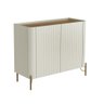 Balcão Buffet 98,5cm P/ Sala Porta Brise 100% Mdf Pés Metal - 2