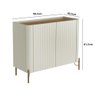 Balcão Buffet 98,5cm P/ Sala Porta Brise 100% Mdf Pés Metal - 3