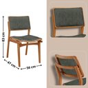 Ver imagem 3 de Mesa Patros Tampo 120cm Laminado Barril com 4 Cadeiras Eva Moderna Mobília