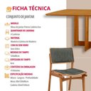 Ver imagem 7 de Mesa Patros Tampo 120cm Laminado Barril com 4 Cadeiras Eva Moderna Mobília