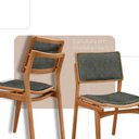 Ver imagem 5 de Mesa Patros Tampo 120cm Laminado Barril com 4 Cadeiras Eva Moderna Mobília