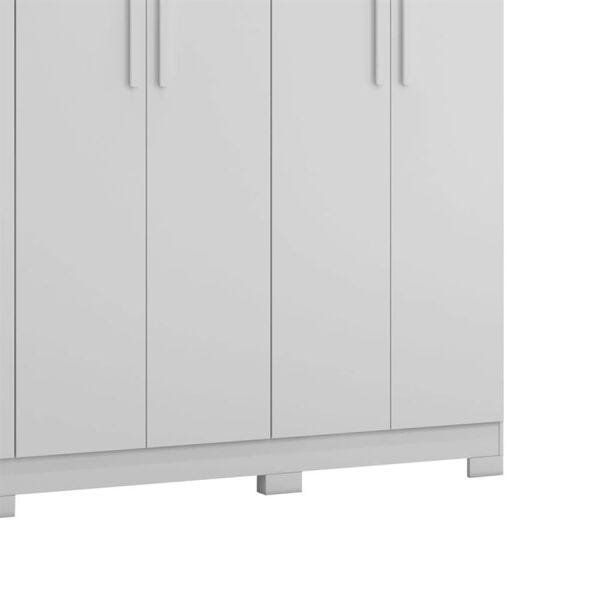 Guarda-Roupa Bolteo 200cm com 6 Portas e 2 Gavetas Branco Fosco - 6