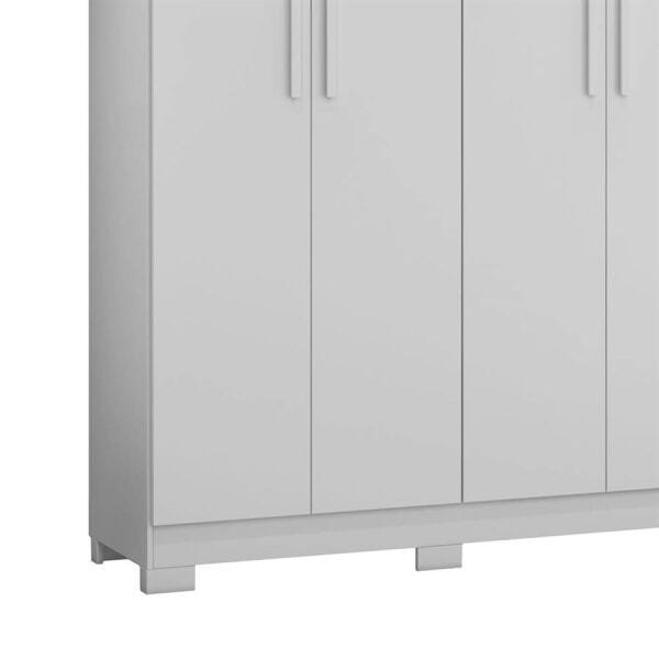 Guarda-Roupa Bolteo 200cm com 6 Portas e 2 Gavetas Branco Fosco - 5