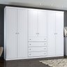 Guarda-Roupa Anlur 262cm com 6 Portas e 4 Gavetas Branco Hp Dst - 10