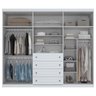Guarda-Roupa Anlur 262cm com 6 Portas e 4 Gavetas Branco Hp Dst - 2