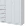 Guarda-Roupa Anlur 262cm com 6 Portas e 4 Gavetas Branco Hp Dst - 6