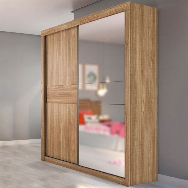 Guarda-Roupa Nirandir 166cm com 2 Portas Freijó OOL - 9