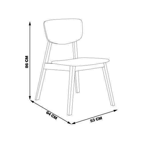 Kit 4 Cadeiras de Sala de Jantar Estofadas Veiga Madeira Maciça Linho Cinza  G78 - Gran Belo Gran Belo GranBelo