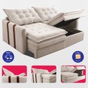 Ver imagem 7 de Sofá Baú sem Caixa Retrátil 1,80m Softgel Petit Boucle Cama Inbox