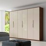 Guarda-Roupa de Casal Forbet com 6 Portas Diversas Cores Dst Ambar / Off-White - 6