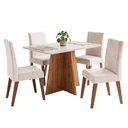 Ver imagem 1 de Conjunto Sala de Jantar Mesa 1,20m Moove 4 Cadeiras Milano Viero