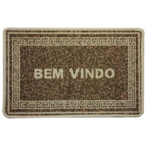 Tapete para Porta Boucle Bem Vindo 50x80cm